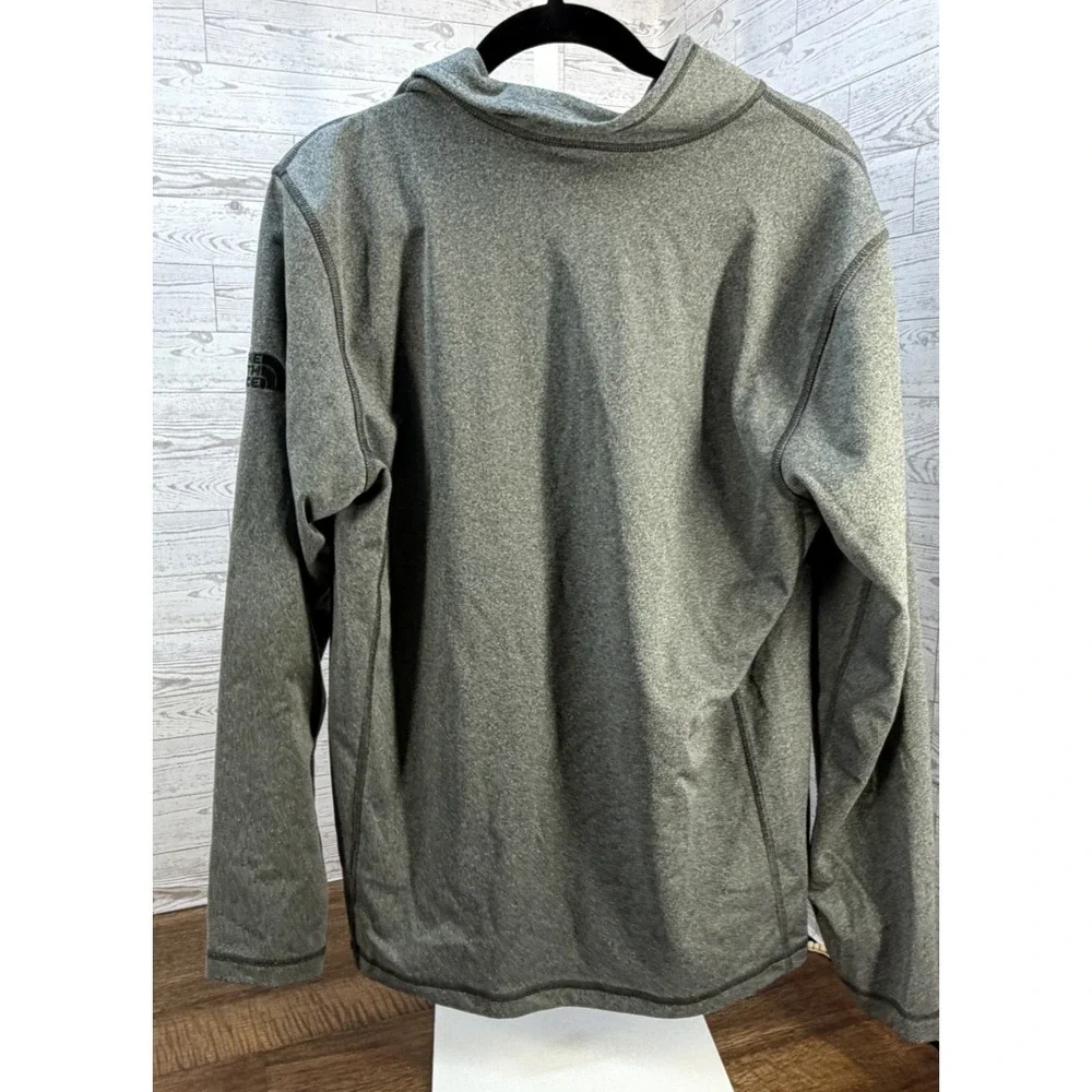The North Face Pullover Mens Gray Quarter Zip Fleece Rugby Golf MSCI Logo MEDIUM
